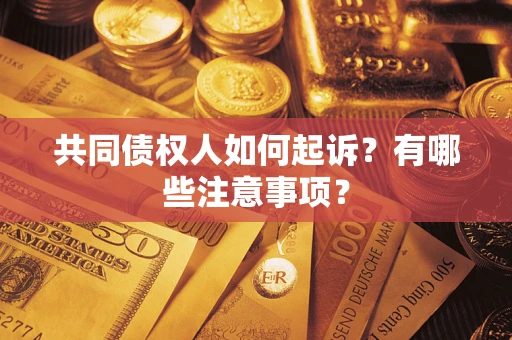济南共同债权人如何起诉？有哪些注意事项？